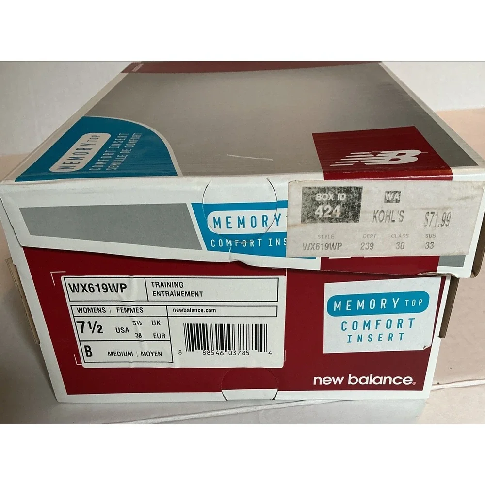 New Balance Women's 619 White & Pink ( WX619WP ) In Size 7.5 B - Picture 2 of 16